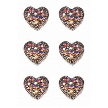 HB HairJewels - Magnetic Austrian Crystal Hearts - White AB (6)