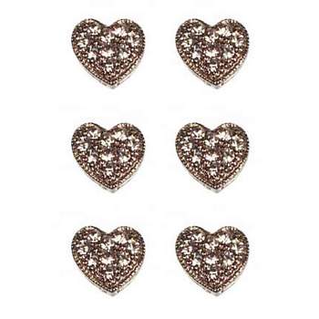 HB HairJewels - Magnetic Austrian Crystal Hearts - White Crystal (6)