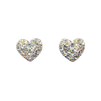 HB HairJewels - Crystal Heart Magnets - White (2)