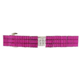 HB HairJewels - Lucy Collection - Rock Crystal Barrette - Magenta (1)