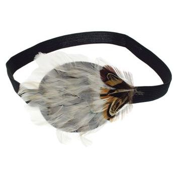 HB HairJewels - Lucy Collection - Exotic Feather Headband - Ivory (1)