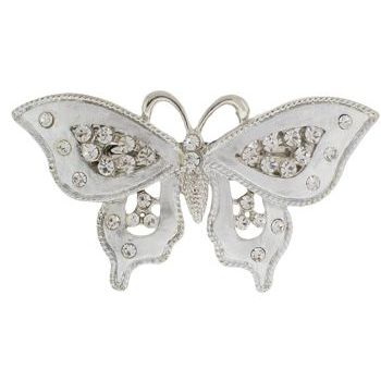 HB HairJewels - Michelle Collection - Butterfly Barrette - Silver