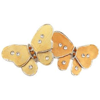HB HairJewels - Michelle Collection - Double Butterfly Barrette - Gold