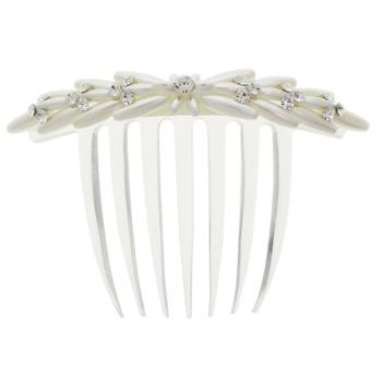 Karen Marie - Bridal Collection - Pearl & Crystal French Twist Comb - 1 Flower