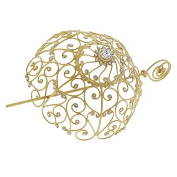 Gia Alessandra - Crystal Chandelier Bun Cage - Gold (L)