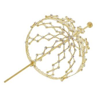 Gia Alessandra - Crystal Spider Bun Cage - Gold (S)