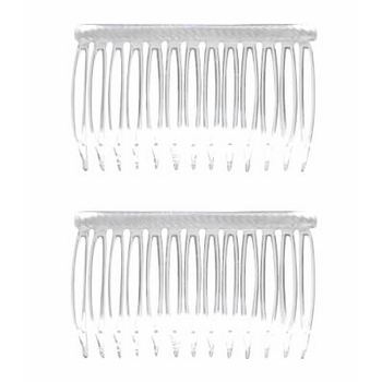Good Hair Days - Grip-Tuth - 2 3/4inch Crystal Colored Sidecombs