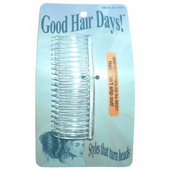 Good Hair Days - Grip-Tuth - 4 inch Crystal Frenchy Sidecomb (1)