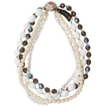 Gerard Yosca - Neutral/Multi Bead Four Strand Necklace (1)