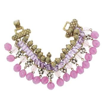 Gerard Yosca - Pink Bead on Fringe Bracelet (1) (All sales final on sale items.)