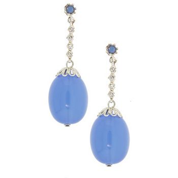 Gerard Yosca - Blue Filigree Bead Drop Earrings (2 Earrings Per Set)