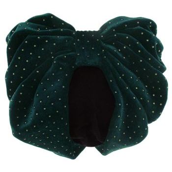 Karen Marie - Snood Collection - Large Velvet Snood with Gold Studs - Emerald