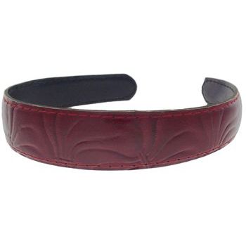 Karen Marie - Leather Inspired Headband - Red (1)