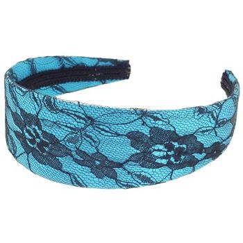 Karen Marie - Lace Covered Headband - Electric Blue (1)
