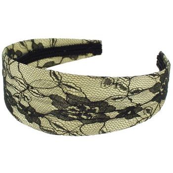 Karen Marie - Lace Covered Headband - Champagne (1)