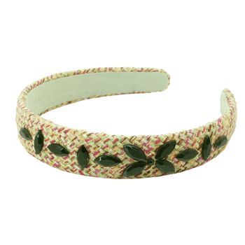 Jane Tran - Silk Thread Headband w/Acrylic Beads - Multi-Color