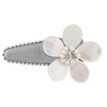 Nakamol Design - Medium Flower Stone Sleeper Clip - Mother of Pearl (1)