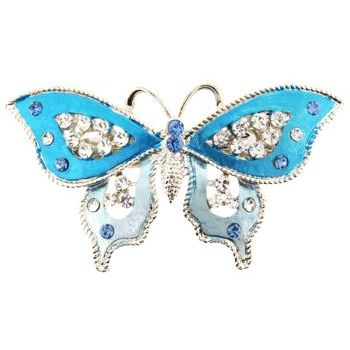 HB HairJewels - Michelle Collection - Butterfly Barrette - Blue