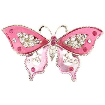 HB HairJewels - Michelle Collection - Butterfly Barrette - Rose