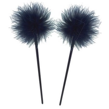 HB HairJewels - Lucy Collection - Feather Hairstick - Sapphire (Set of 2)