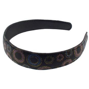 HB HairJewels - Lucy Collection - Faux Leather Grosgrain Headband (1)