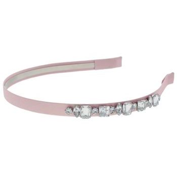 Tai - Ribbon Headband w/Crystals - Pink (1)