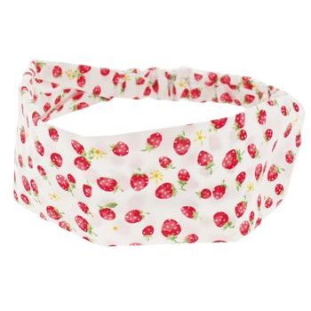 HB HairJewels - Lucy Collection - Strawberry Patch Bandeau - White (1)