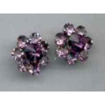 Amethyst Colored Jeweled Magnetic Flowers