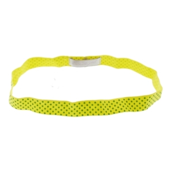 Lavender Girl - HairTwist Elastic Headband - Yellow Polka Dot (1)