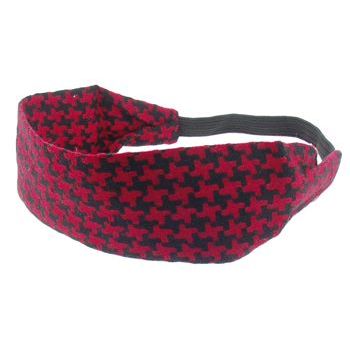 HB HairJewels - Lucy Collection - Houndstooth Bandeau - Red & Black