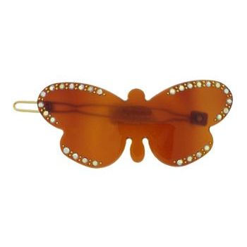 Karen Marie - Crystal Encrusted French Butterfly Barrette - Tort (1)