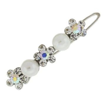 Karen Marie - Bridal Collection - Mini Barrette - Pearls & Crystals