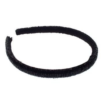 Karina - Black Beaded Headband (1) - All Sales Final