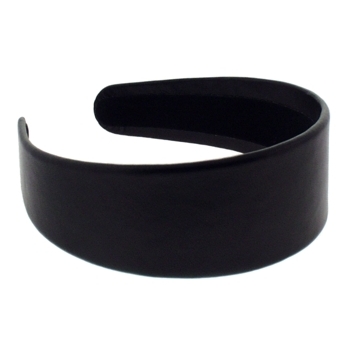 Karen Marie - Couture Collection - 100% Pure Lambskin Leather 2inch Headband - Black (1)