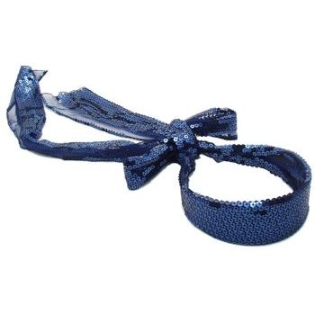 Karen Marie - Sequin Sash Headband - Midnight Blue (1)