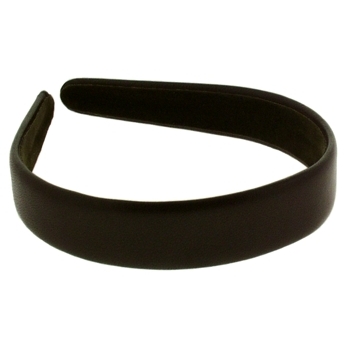 Karen Marie - Couture Collection - 100% Pure Lambskin Leather 1inch Headband - Chocolate (1)