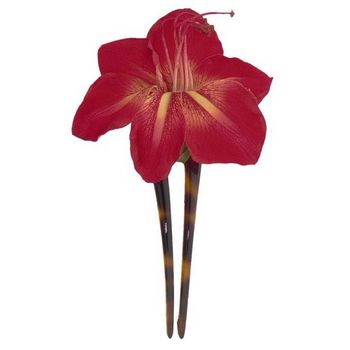 Karin's Garden - Amaryllis Topped Large Chignon - Burgandy (1)