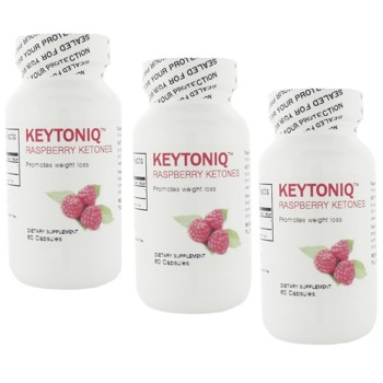 KEYTONIQ Raspberry Ketones - 100% Pure - (3 bottles - 90 days)