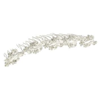 Betty Wales - Crystal Flower Large Hair Comb