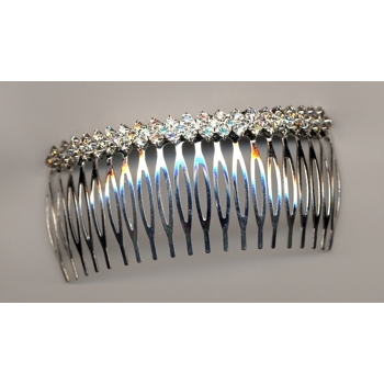 Crystal Square Curved Comb - 4 1/4inch