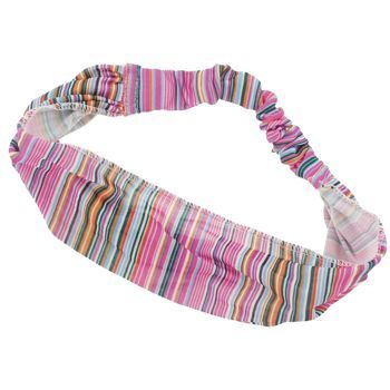 HB HairJewels - Lucy Collection - Sheer Tiny Stripe Soft Headband - Pink (1)