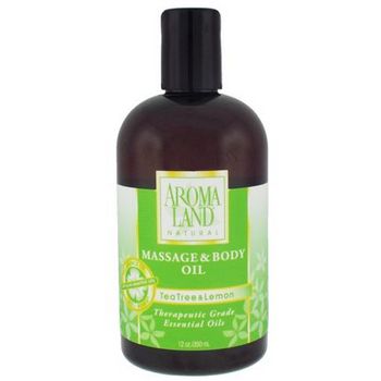 AROMALAND - Massage and Body Oil - Tea Tree and Lemon 12 oz (350ml)