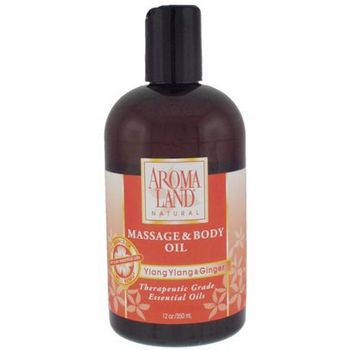 AROMALAND - Massage and Body Oil - Ylang Ylang and Ginger 12 oz (350ml)