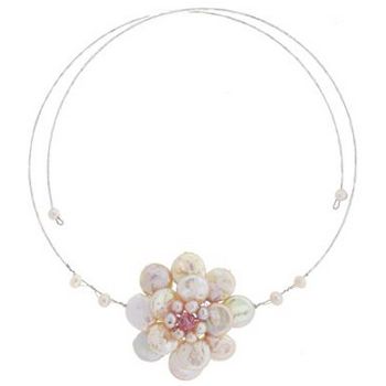 Nakamol Design - Flower Choker - Pink Pearl