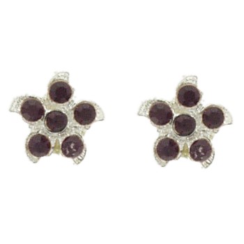 HB HairJewels - Austrian Crystal Flower Magnets- Ruby (set of 2)