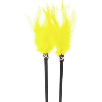 HB HairJewels - Feathered Hairsticks - Yellow - Set of 2