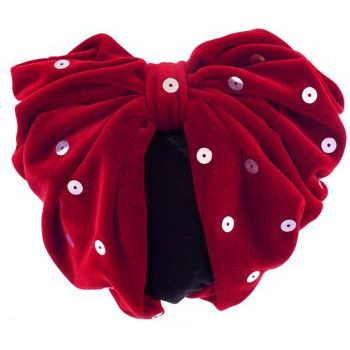 Karen Marie - Snood Collection - Large Velvet Snood with Large Sequins - Red