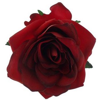 Karen Marie - Le Fleur Collection - Large Velvet Rose - Black Cherry (1)