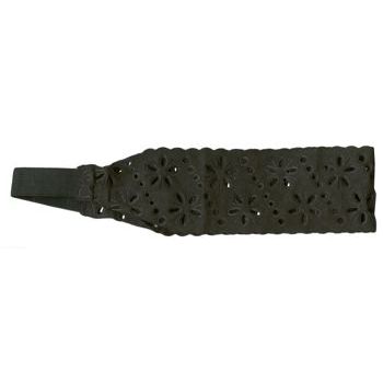 Smoothies - Ultra Suede Floral Headband - Black (1)