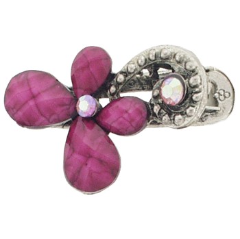 SOHO BEAT - French Fashionista - Moonstone and Crystal Flowering Claw Clip - Delectable Plum (1)